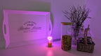 LED decorative lamp - glass bulb shape, USB battery, various designs