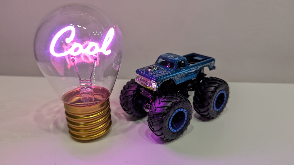LED decorative lamp - glass bulb shape, USB battery, various designs