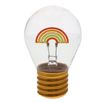 LED decorative lamp - glass bulb shape, USB battery, various designs
