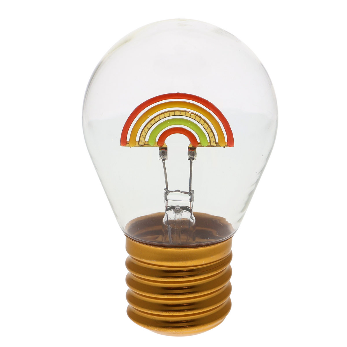 LED decorative lamp - glass bulb shape, USB battery, various designs