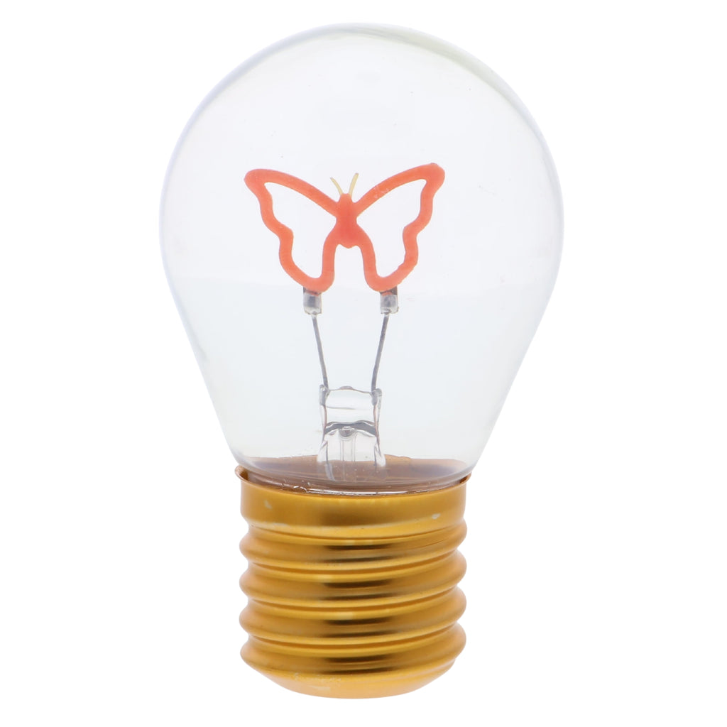 LED decorative lamp - glass bulb shape, USB battery, various designs