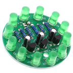 LED chaser soldering exercise - kit, various colors