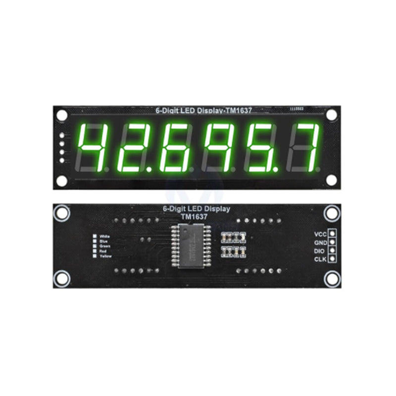 TM1637 LED segment display - 6 digits, 0.56 inches, various colors