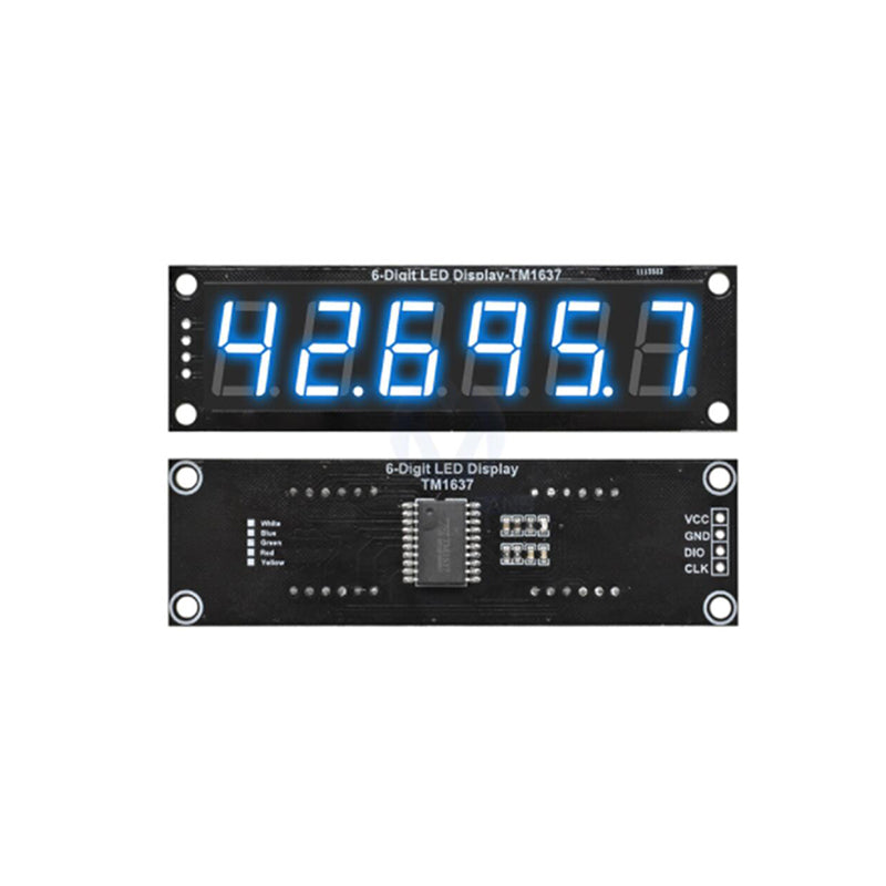 TM1637 LED segment display - 6 digits, 0.56 inches, various colors