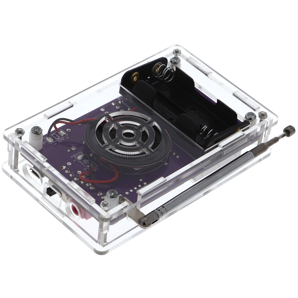 Master-soldeeroefening FM-radio RDA5807S, 87MHz-108MHz, TDA2822