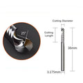 Fresa Master-Makera Spiral 'O' Single Flute per metallo - gambo da 1/8