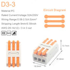 Master-mini-verbindingsklem, 5 stuks, 32A/250V - D1 / D2 / D3
