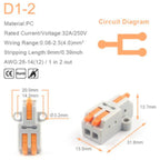 Master-Mini-Verbindungsklemme 5 Stk. 32A/250V - D1 / D2 / D3 - F23106247 - Funduino