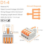 Master-mini-verbindingsklem, 5 stuks, 32A/250V - D1 / D2 / D3