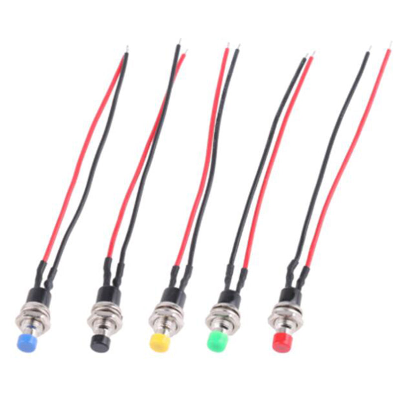 PBS-110 Miniatur Taster - Ein-Aus mit 10 cm Kabel, verschiedene Farben