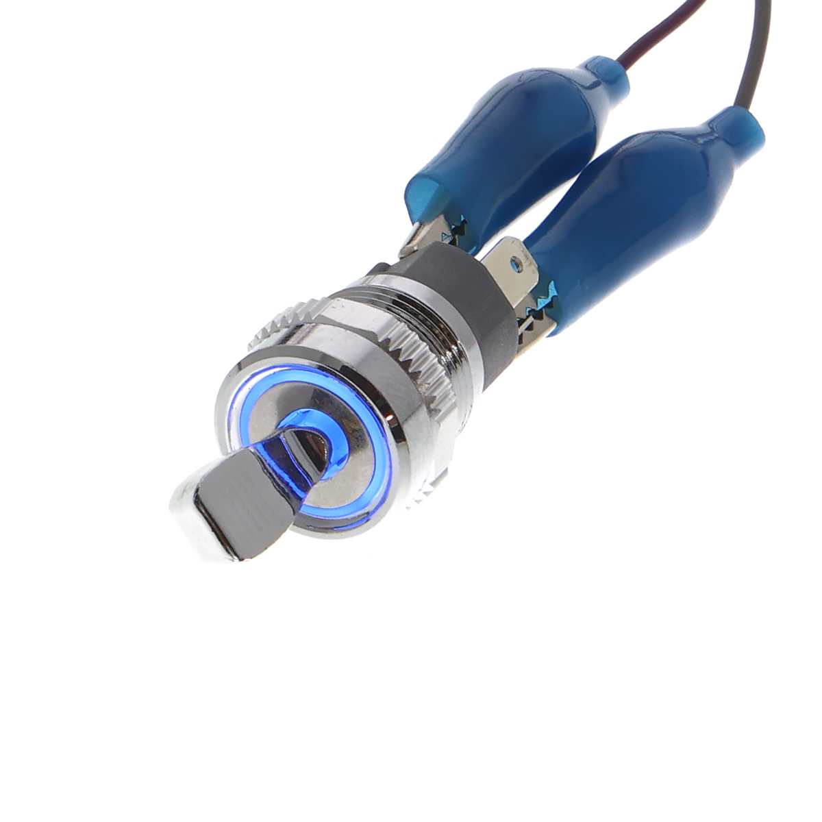 Kippschalter mit LED - Metallfassung, verschiedene Farben