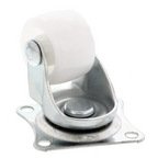 Swivel caster with mounting plate - swivels with brake, 1-2 inches