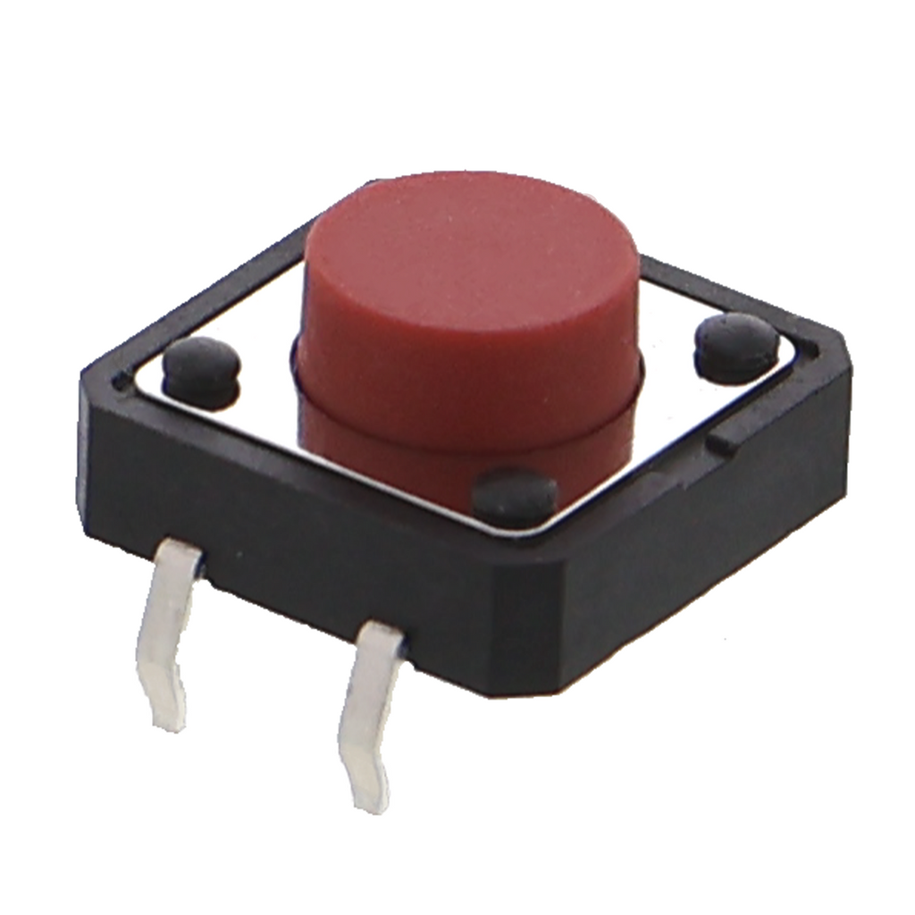 Drucktaster 12 x 12 mm - farbiger Knopf, 24 V / 50 mA, verschiedene Farben