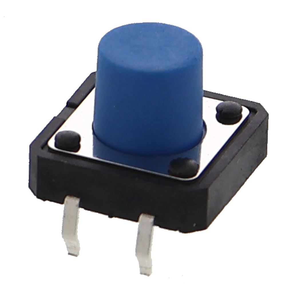 Drucktaster 12 x 12 mm - farbiger Knopf, 24 V / 50 mA, verschiedene Farben
