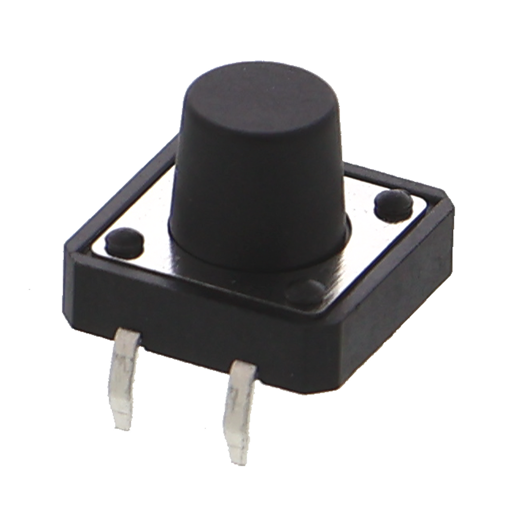 Drucktaster 12 x 12 mm - farbiger Knopf, 24 V / 50 mA, verschiedene Farben