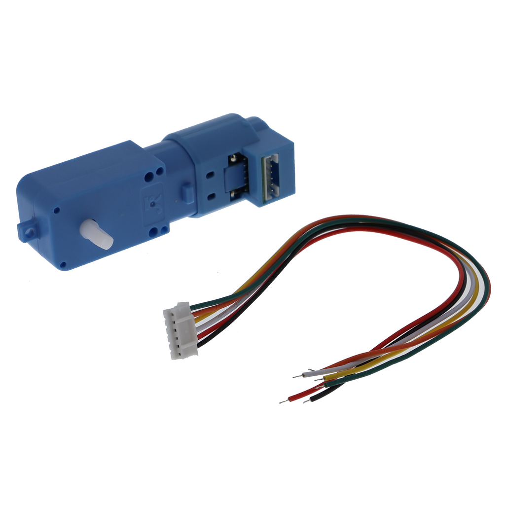 TT Gear Motor with Hall Encoder - Dual Shaft, 300 rpm, 6 V and 12 V