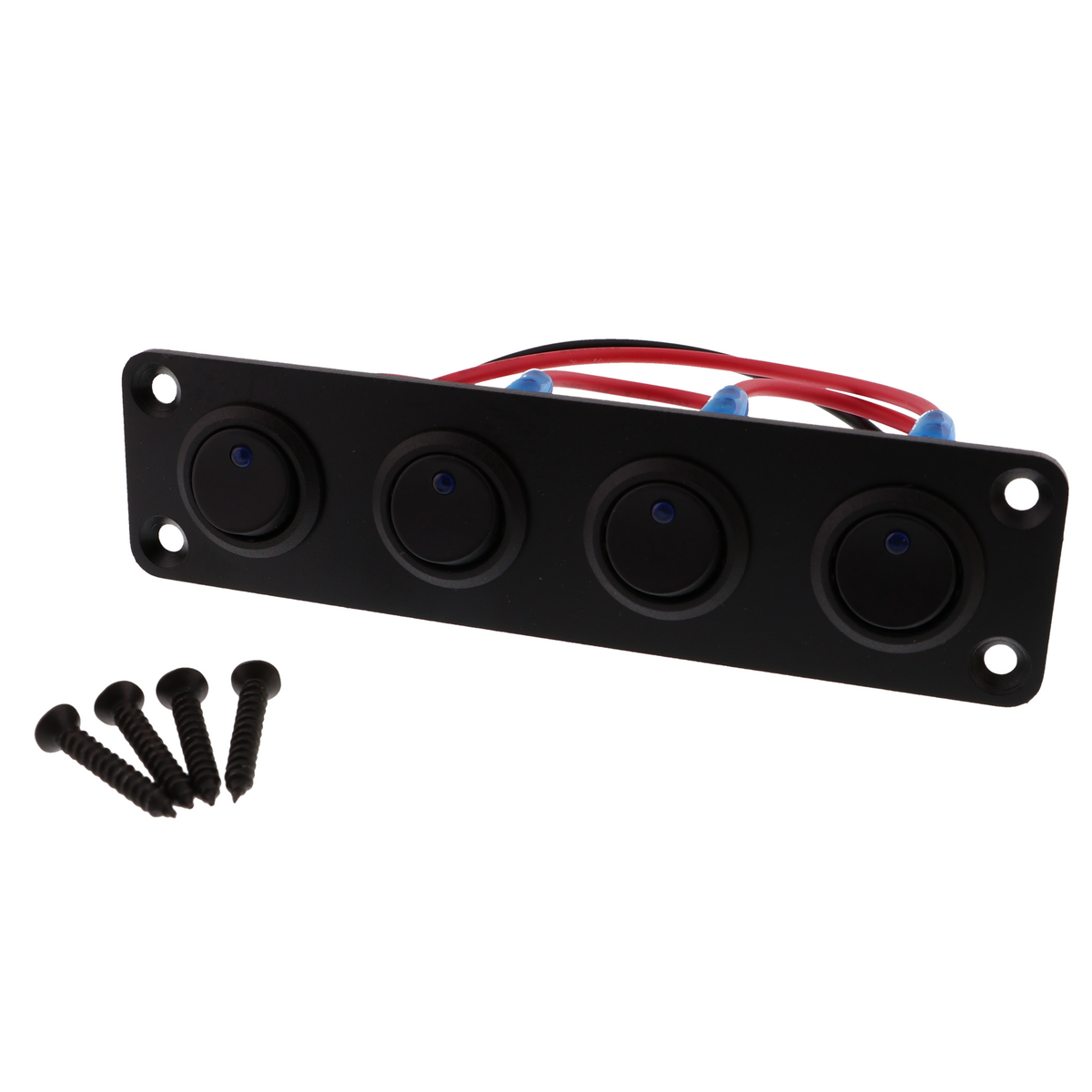 Master-Wippschalter mit blauer LED, 12V - 1-4-fach - F23110115 - Funduino