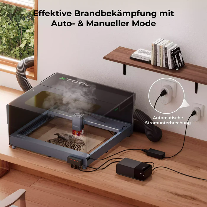 XTool Feuerschutzset - Flammenerkennung, CO2-Löschung, für verschiedene Lasermodelle