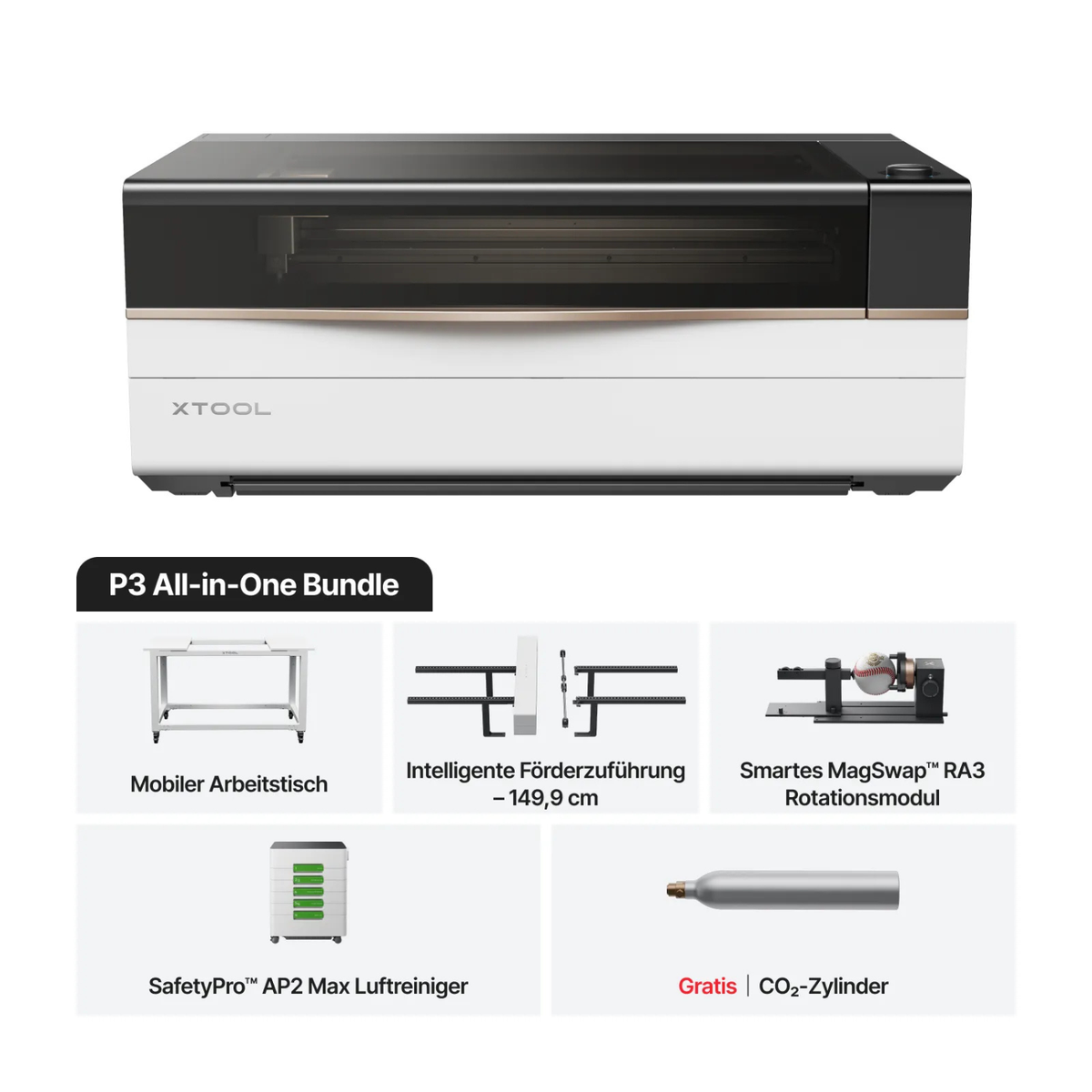 XTool P3 Lasercutter - verschiedene Ausführungen