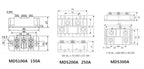 Rectificador de puente trifásico MDS100A-16 100A 1600V