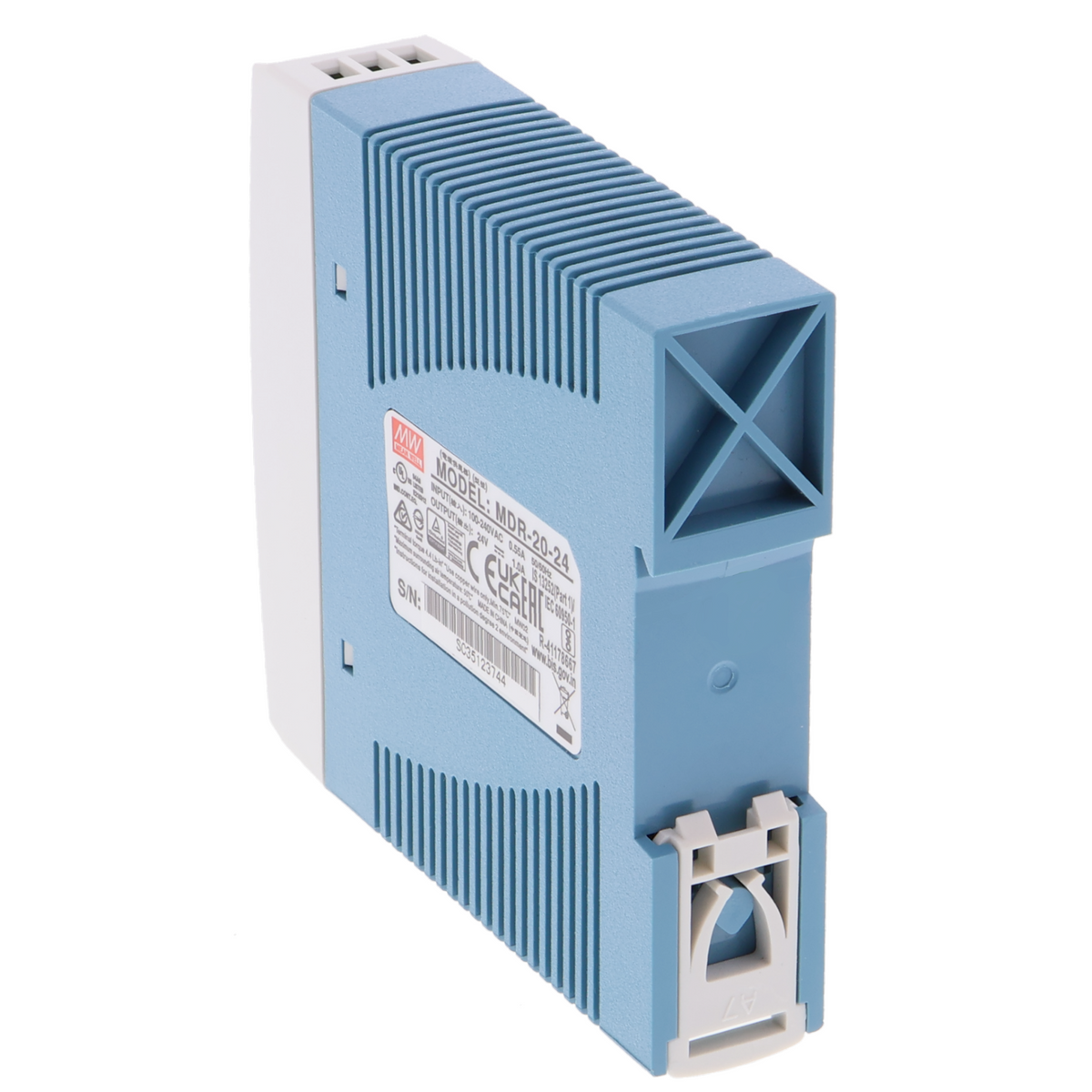 MEAN WELL MDR-20-5 power supply - DIN rail, 5 V / 3 A