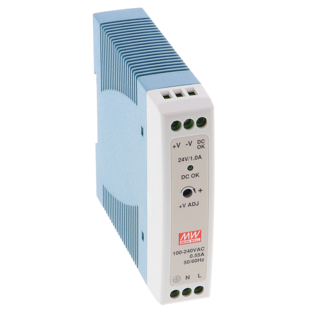 Fuente de alimentación conmutada MEAN WELL para carril DIN, MDR-20-5, 5V, 3A