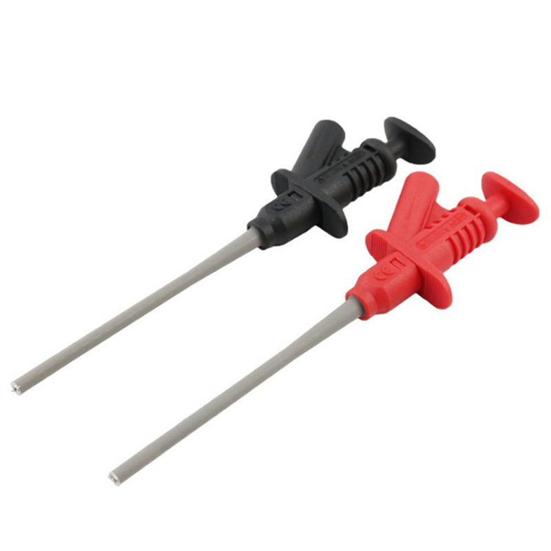 Messleitung mit Teleskophaken - 4 mm Bananenstecker, 1 m