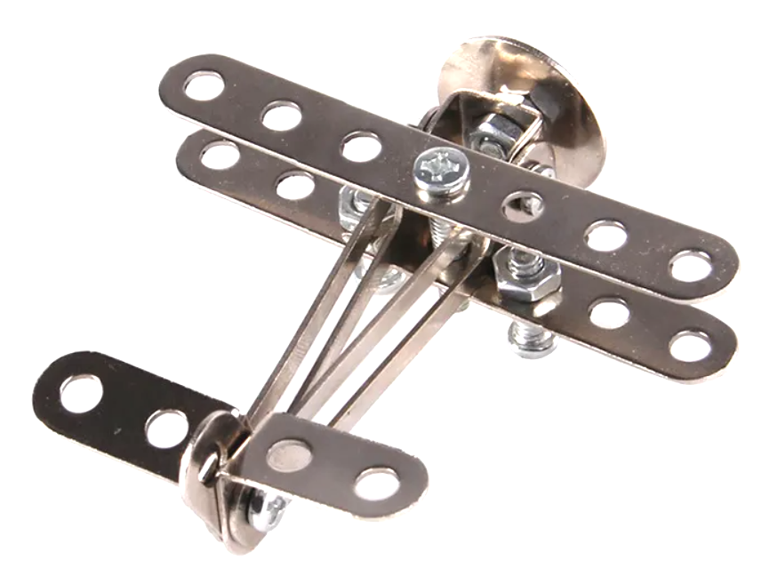 Metalen bouwpakket miniatuurvliegtuig dubbeldekker