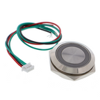 Metalltaster 22 mm - LED weiß, 12-24 V, wasserdicht