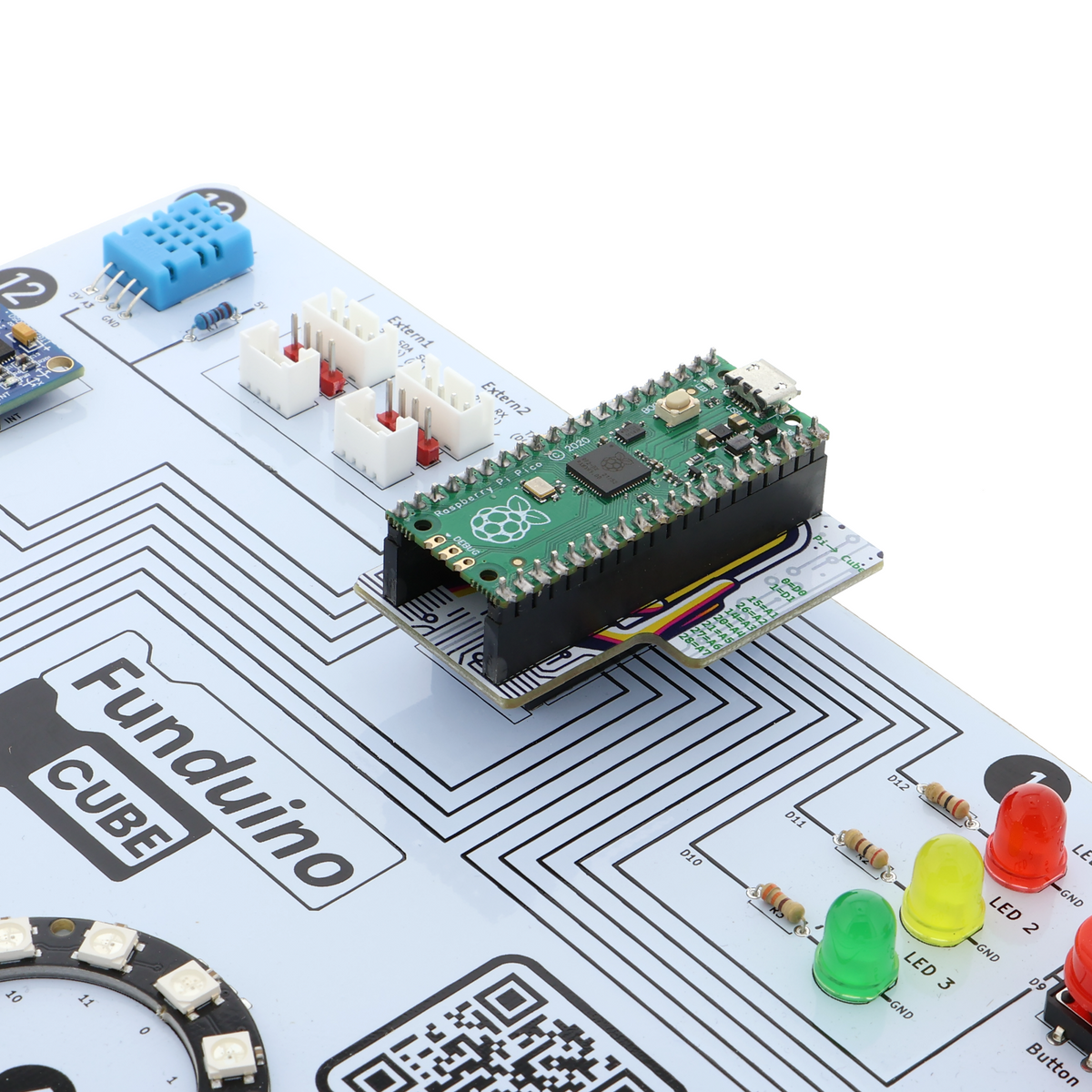 Funduino Cube Adapterplatine - für Raspberry Pi Pico