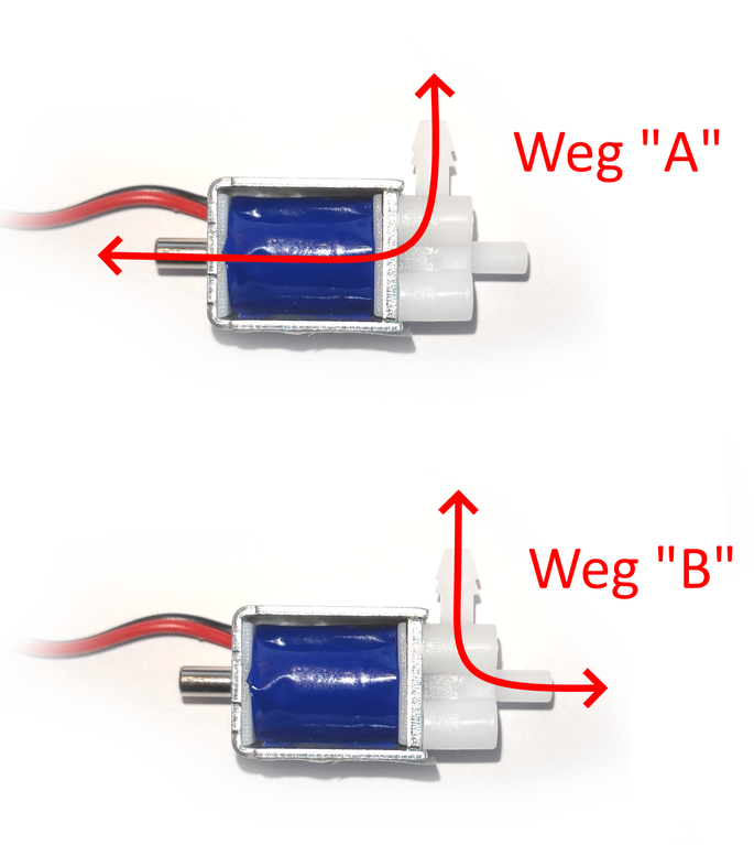 Magnetventil Mini - 3/2-Wege für Luft, 4,5-6 V