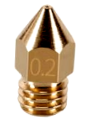 Boquilla de extrusor MK8 M6 de 0,6mm para filamento de 1,75mm - ANET Creality