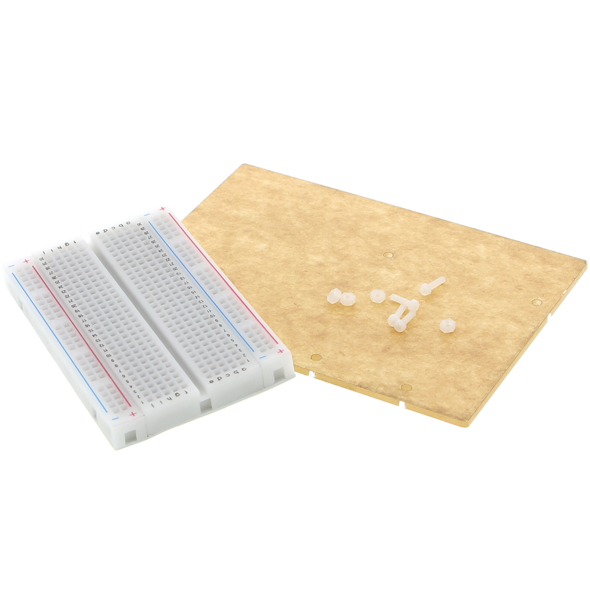 Mounting plate with breadboard - plastic, for Arduino UNO