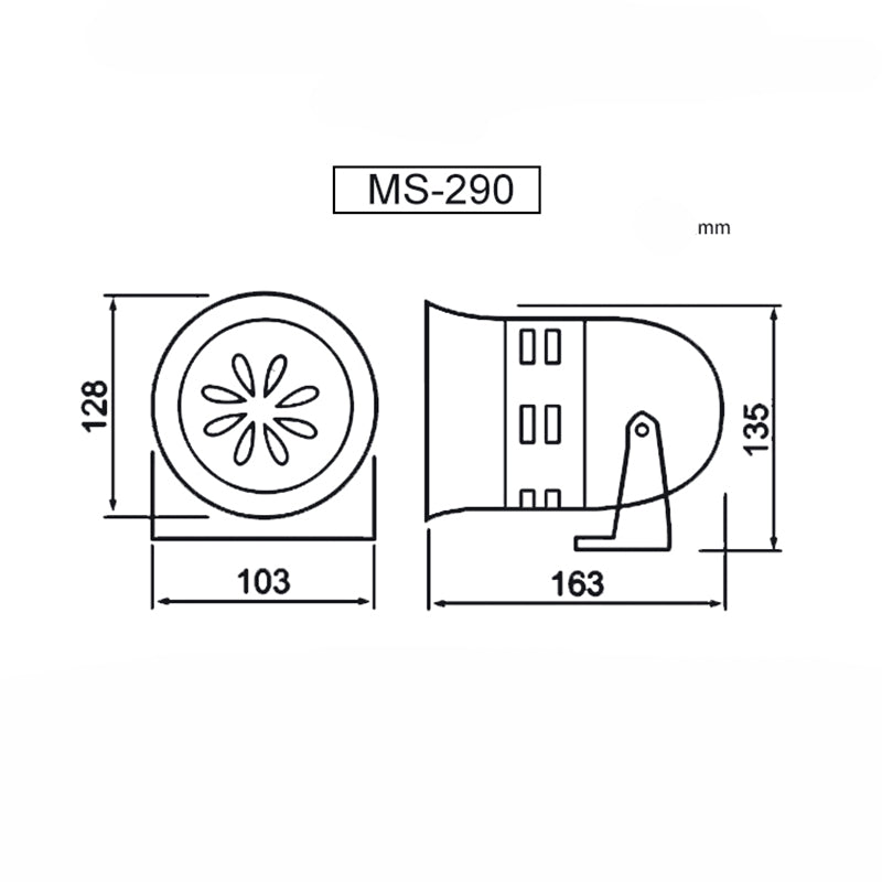Sirena per motori MS290 - 120db