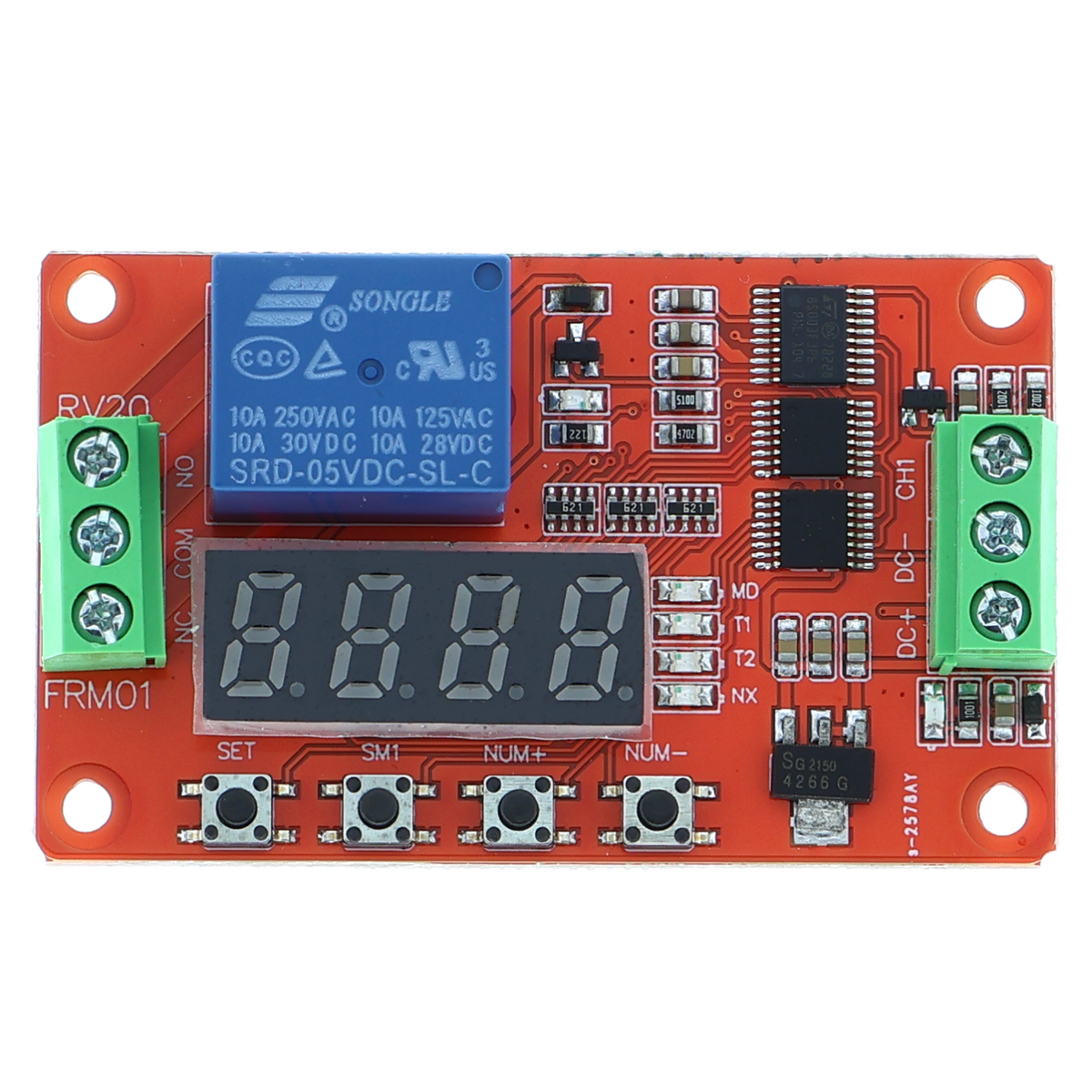 Relais temporisé multifonction programmable - 12V