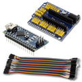 NANO R3 (CH340), placa de expansión NANO R3 y 40 cables M/M