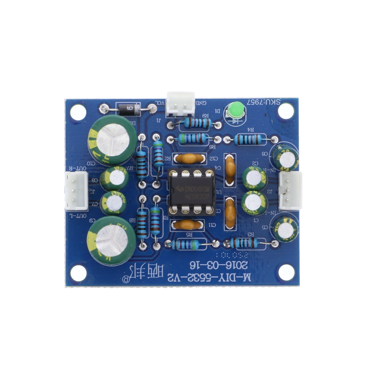 Scheda preamplificatore NE5532 12-35V