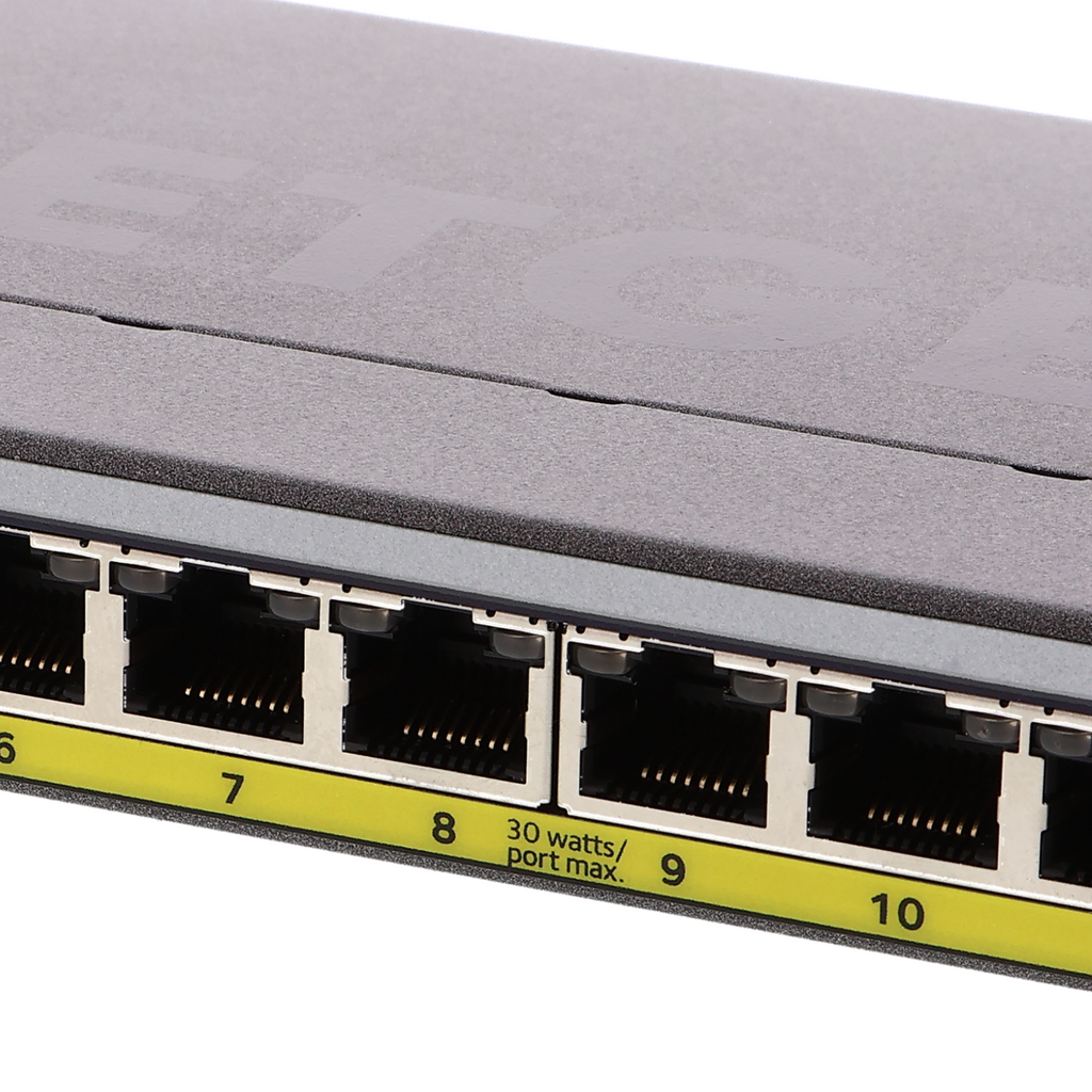 Switch no gestionado PoE+ Gigabit LAN de 16 puertos Netgear GS116PP con FlexPoE (183W)