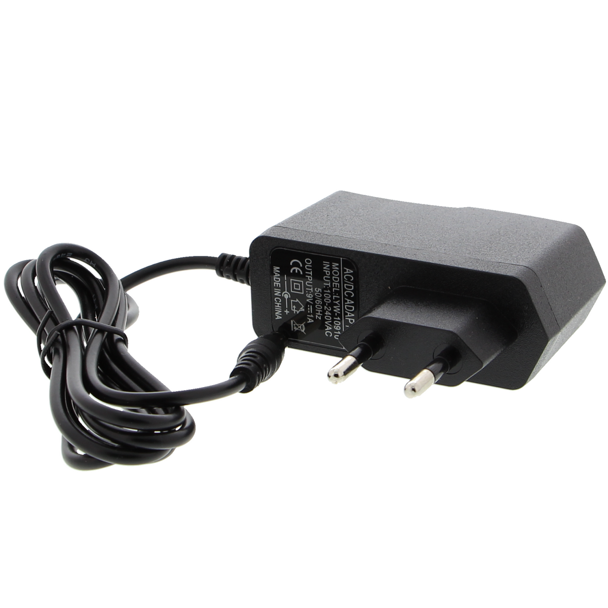 9 V / 1 A power supply - DC barrel plug 5.5 x 2.1 mm, 100-240 V
