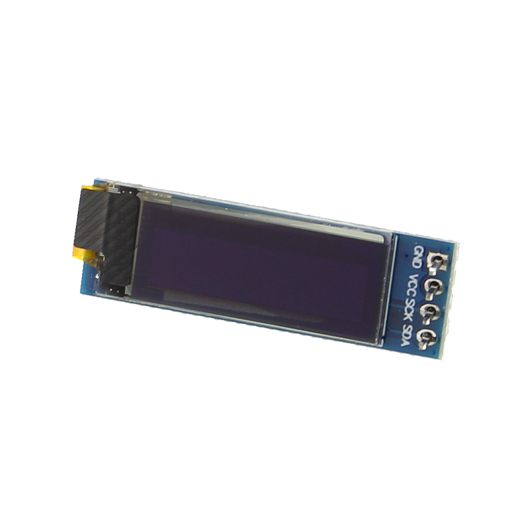 OLED - 0.91", 128x32, caratteri bianchi, GVSS, I2C