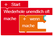 Open-Roberta-Programm mit einem Wenn-Baustein