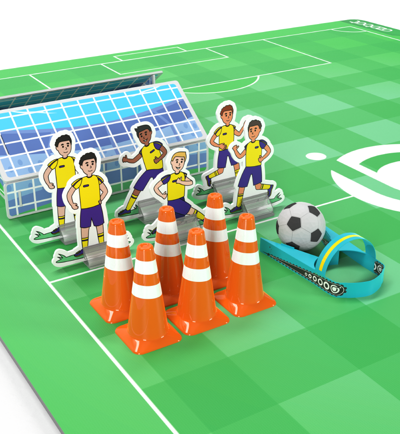 Tappetino per sfide di calcio Ozobot - 61 x 84 cm, con accessori