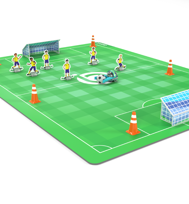 Tappetino per sfide di calcio Ozobot - 61 x 84 cm, con accessori