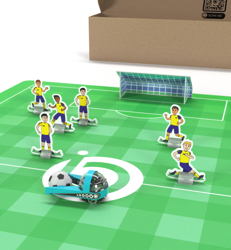 Tappetino per sfide di calcio Ozobot - 61 x 84 cm, con accessori