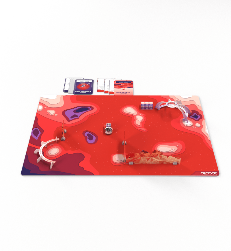 Ozobot Challenge-Matte Mars - 61 x 84 cm, mit Zubehör - F25110792 - Funduino