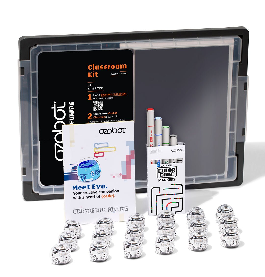 Ozobot Evo Klassenset - 18 Einheiten mit Lehrmaterial - F25110796 - Funduino