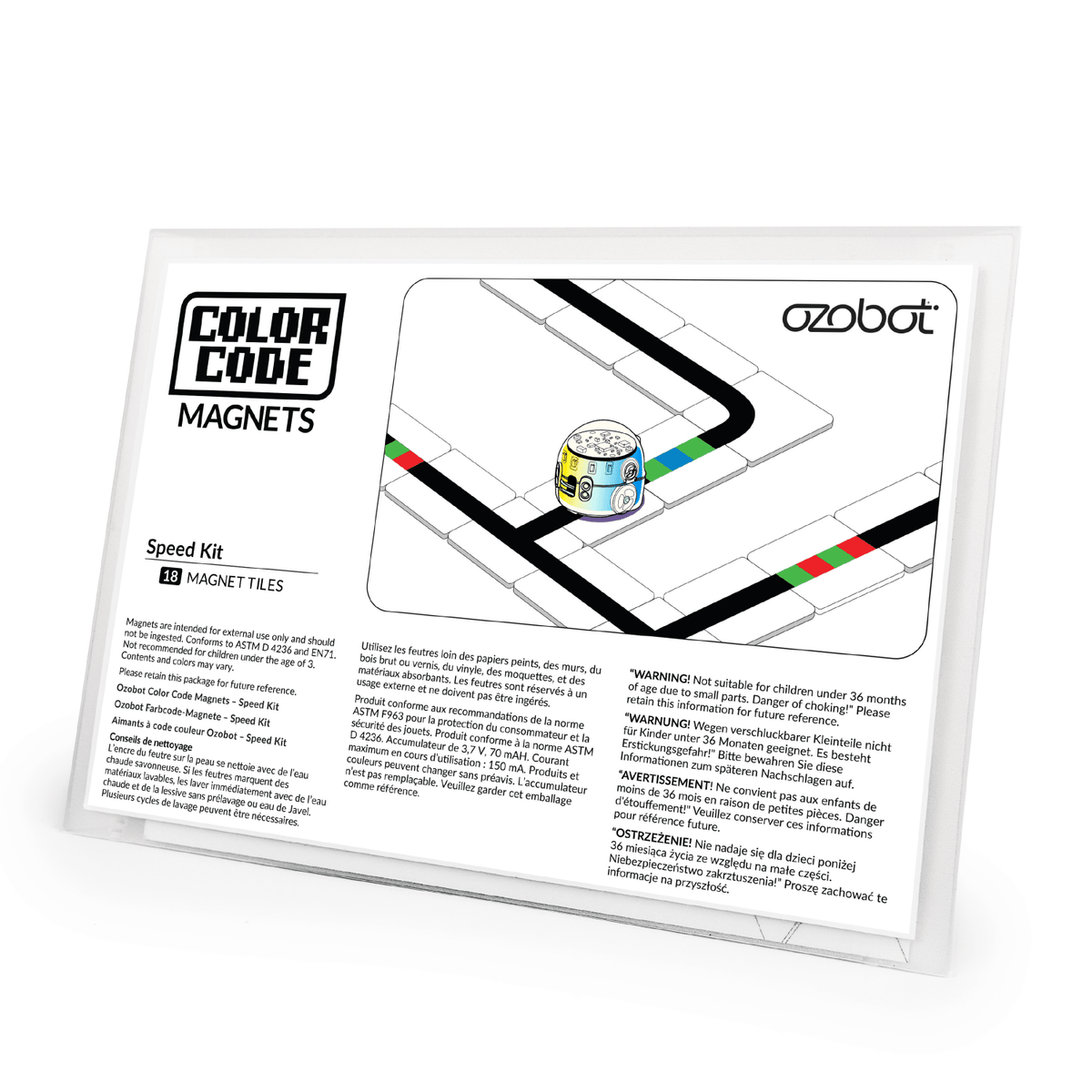 Ozobot Farbcode Magnete Speed Set - 18 magnetische Teile - F25110790 - Funduino