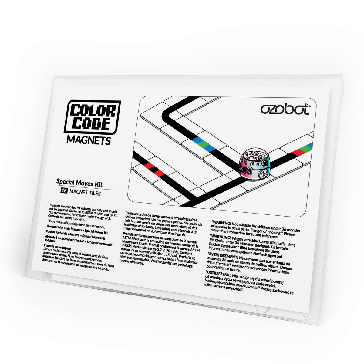 Ozobot Farbcode Magnete Spezialbewegungsset - 18 Plättchen, Erweiterung - F25110791 - Funduino