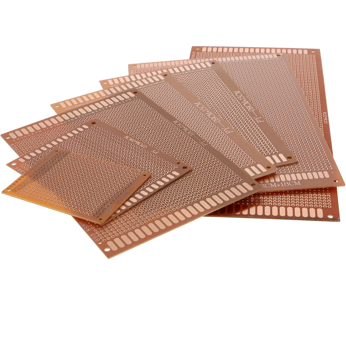 Set di schede millefori per PCB (marroni) - passo 2,54 mm