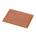PCB, printplaat 50mm x 70mm van pertinax met koperen contacten - rastermaat 2.54 mm
